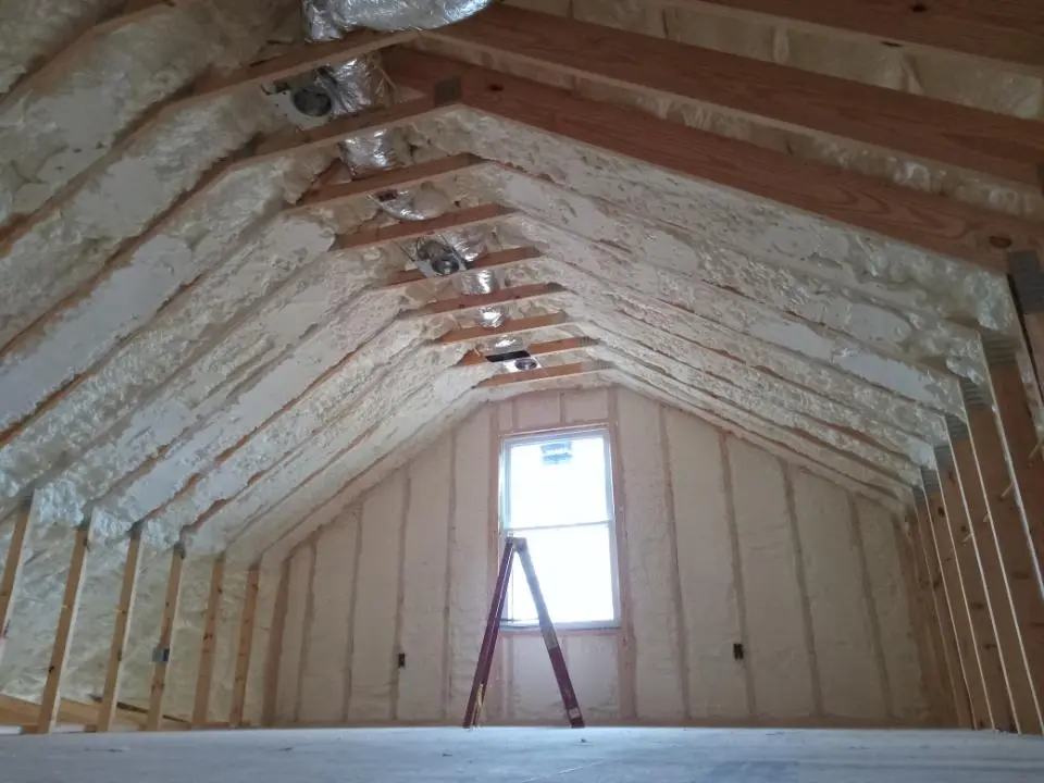 Spray foam roofing application for Crawl Space Insulation project in Statesville